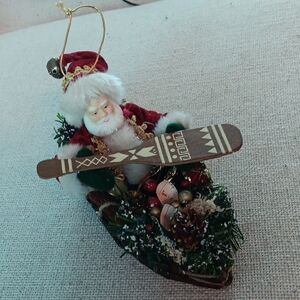 Santa Claus Holiday Ornament with Paddle